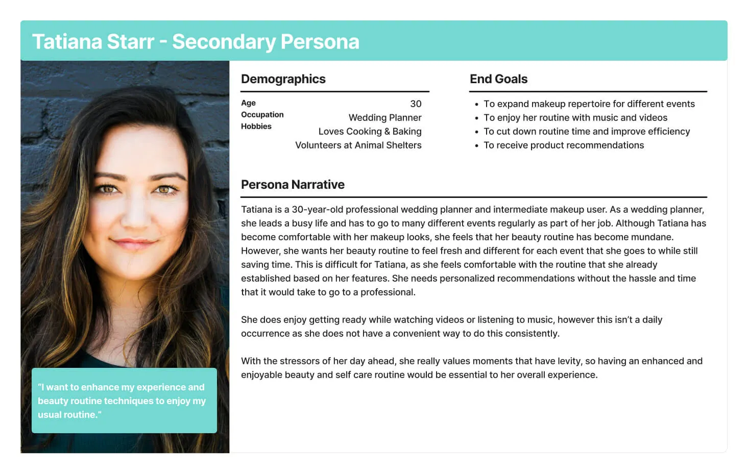 Secondary persona, Tatiana