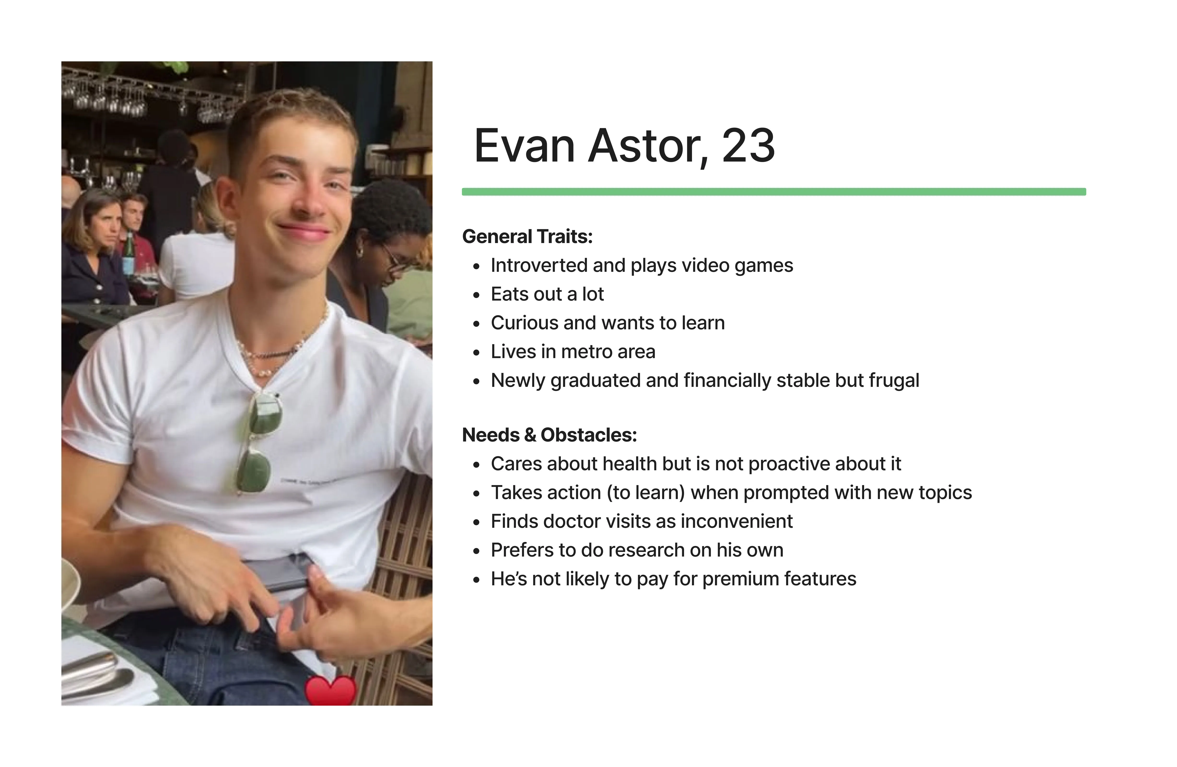 Proto-persona, Evan