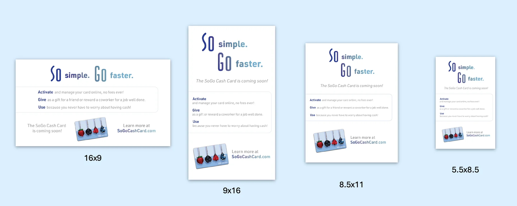 So Simple, Go Faster insert, text version, four formats