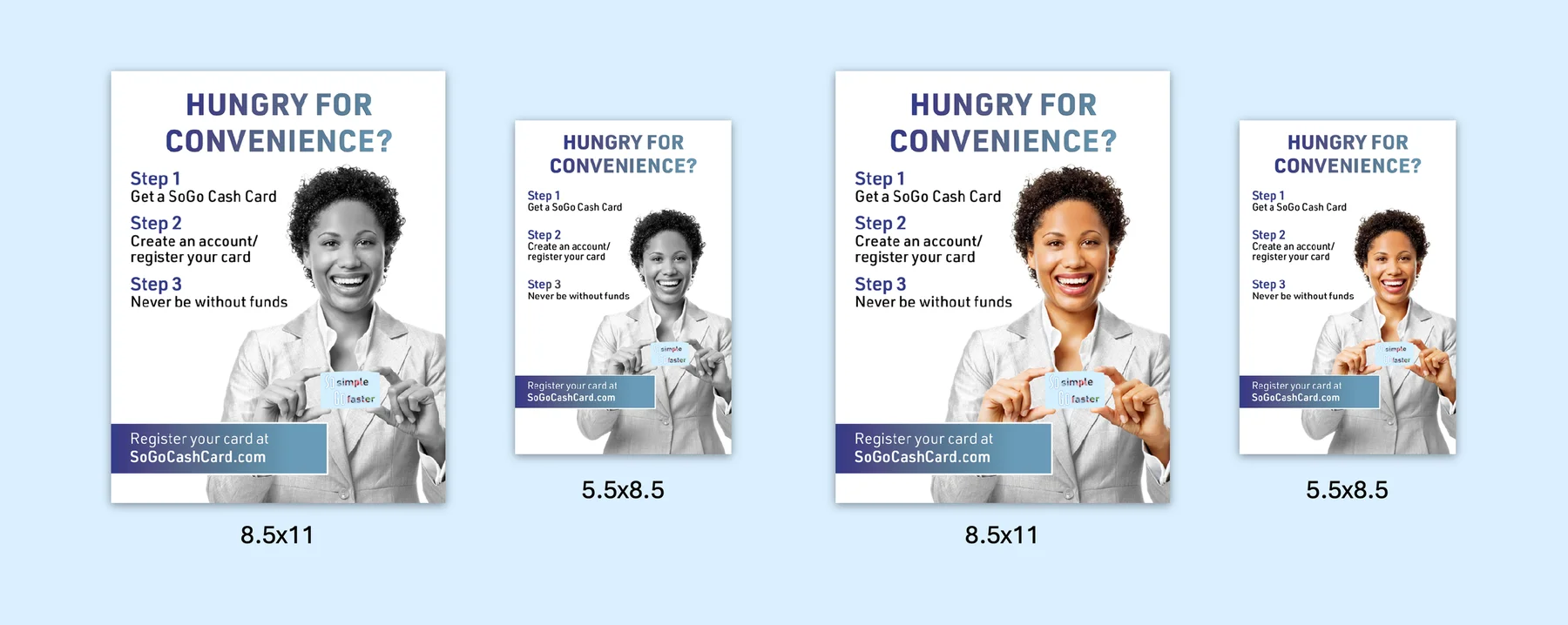 Hungry For Convenience insert with lifestyle photo