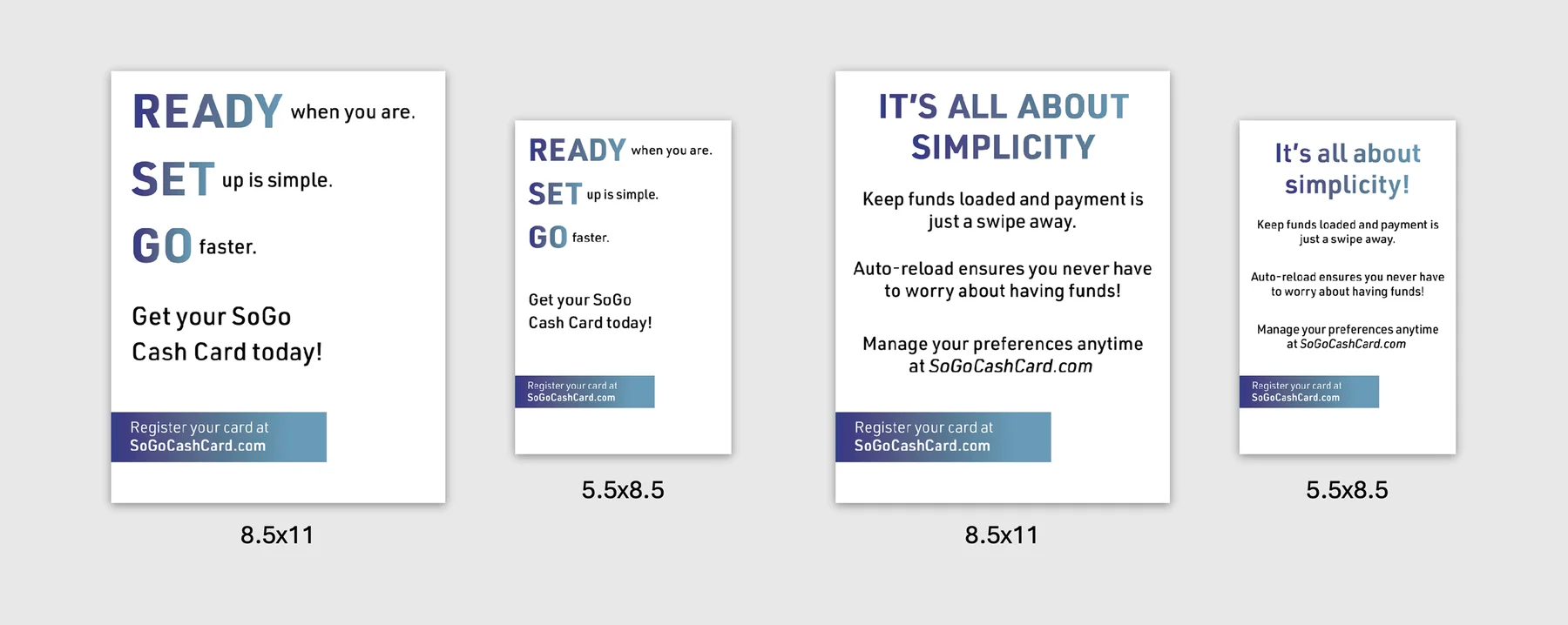 Ready, Set, Go and It's All About Simplicity inserts, text version