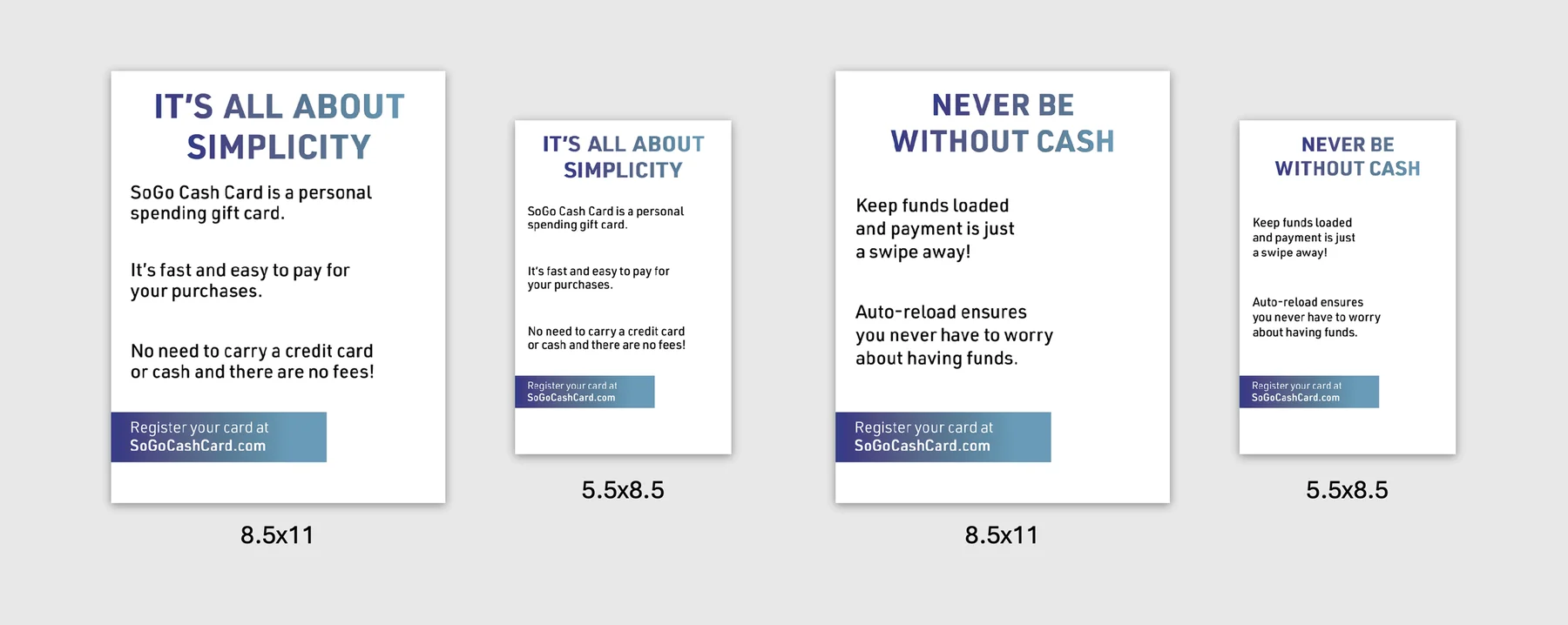 It's All About Simplicity and Never Be Without Cash insert combinations