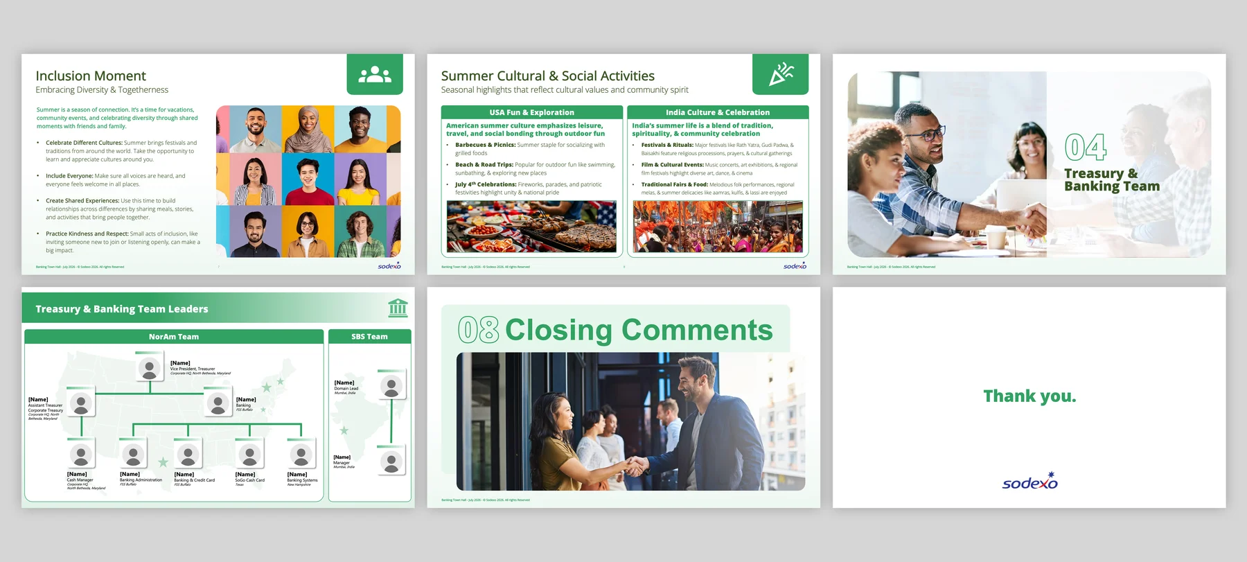 Banking Townhall presentation slide designs, part two