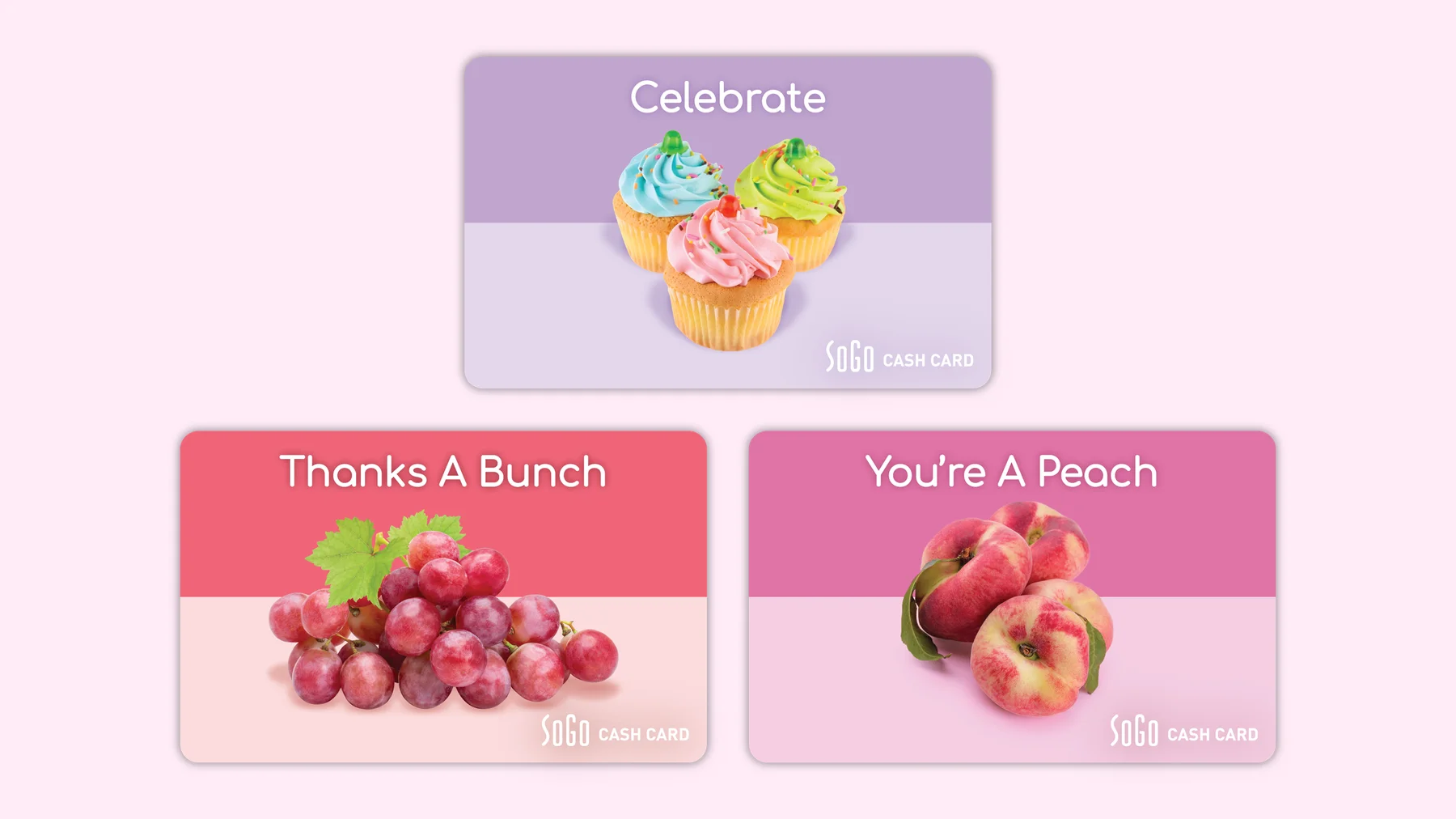 Three more SoGo Cash Card special occasion gift card designs