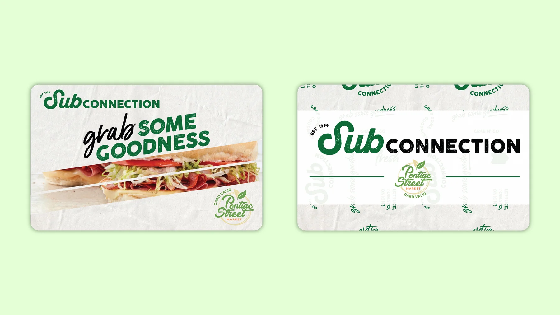 Two SubConnection gift card designs